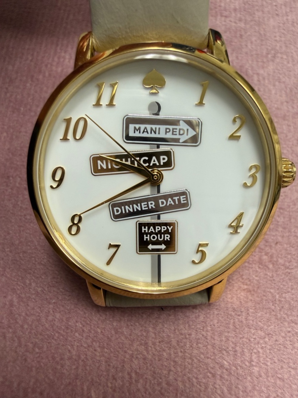 kate spade Gold and Cream Signpost Dial Watch